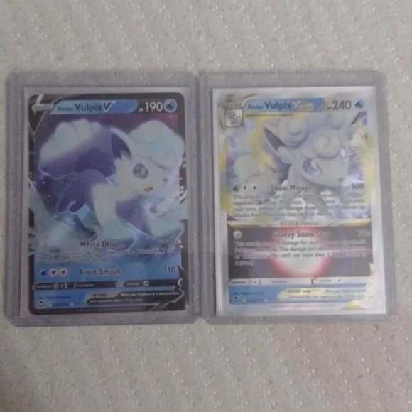trade card | Toys | Pokemonalolan Vulpix Full Art Holographic Card3395 And  Alolan Vulpix Vstar | Poshmark
